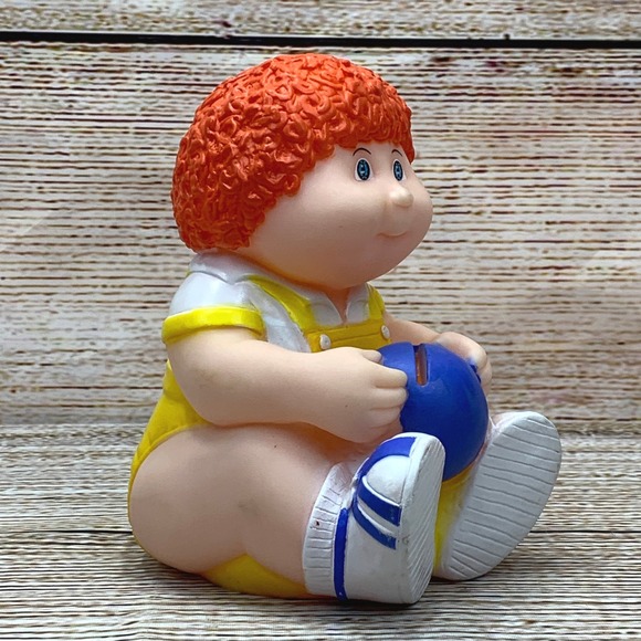 Vintage 1983 Cabbage Patch Kid Boy Doll Bank Star Fetter Red Hair Blue Eyes - Picture 1 of 7